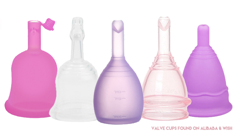 Valve Menstrual Cups Found on Alibaba and Wish